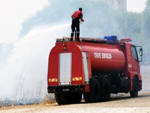 Elektrik tellerinden atılan kıvılcım 70 adet üzüm bağını kül etti