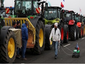 Fransa’da çiftçilerden hayvanların uyutulmasına karşı protesto