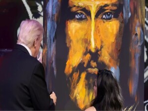 Donald Trump’ın yılbaşı balosunda sahnede çizilen İsa portresi milyonlarca Dolar'a satıldı