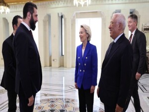 Esad rejiminden sonra ilk: Suriye Cumhurbaşkanı Ahmed Şara, AB'den von der Leyen ve Costa ile görüştü
