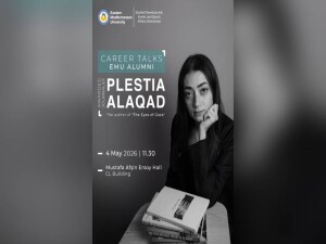 Dünyaca ünlü gazeteci ve DAÜ mezunu Plestia Alaqad öğrencilerle buluşuyor