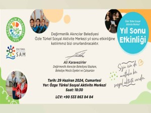 Değirmenlik-Akıncılar Belediyesi Özle Türkel Sosyal Aktivite Merkezi yıl sonu etkinliği yapılıyor