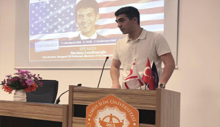 ABD tarihinin en genç siyasetçisi Hacıbey Çatalbaşoğlu, Kıbrıs İlim Üniversitesi'nde