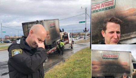 ABD'de polisler yanan donutlar için 'yasta'