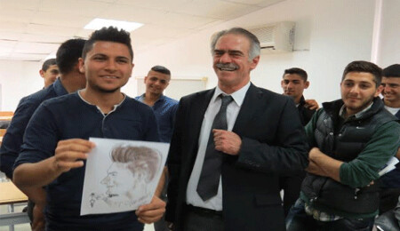 Çırak öğrenciler karikatür çalışması yaptı