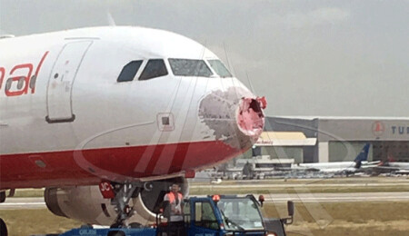 İstanbul  Ercan uçağı düşme tehlikesi yaşadı...