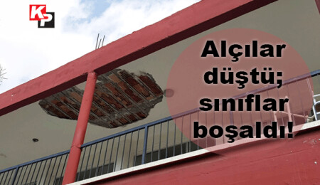 Bayraktar Ortaokulu'nun alçıları düştü; sınıflar boşaltıldı!