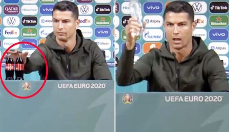 Ronaldo'ya Coca-Cola'ya tavrı sonrası 'iki yüzlülük' eleştirisi: 'Geçmişte reklamlarında oynadı'
