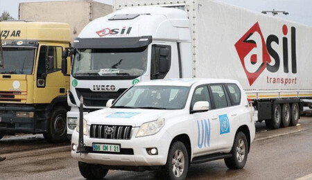 BM'nin yardım tırları, Suriye'ye geçiş yaptı