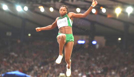 Uzun atlama branşında dünyaca ünlü Nijeryalı Atlet Ese Brume DAÜ'de