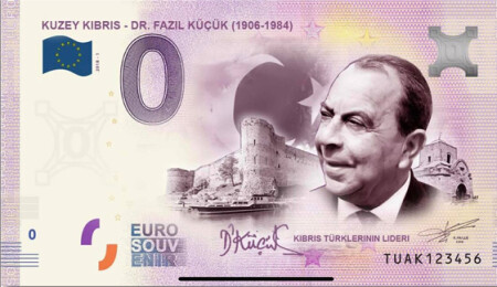 Dr. Fazıl Küçük adına basılan '0' Euro anı parası Cuma günü tanıtılacak
