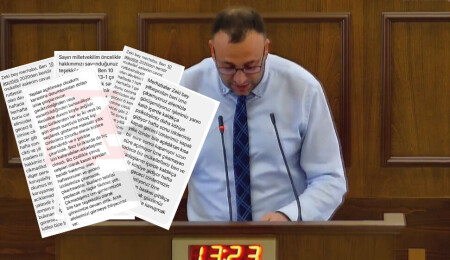 Zeki Çeler, askerlerden gelen mesajları kürsüde okudu: “Zeki ağabey 110 gündür içerideyiz, ailemizi özledik”
