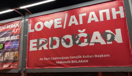 "Love Erdoğan" afişine 'diablo' yazıldı