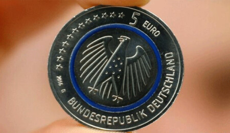 Madeni 5 euro tedavüle girdi