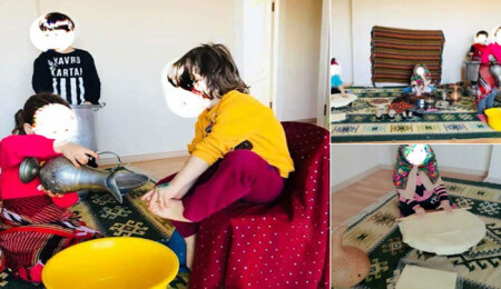 Anaokulunda kız çocuklarına "ayak yıkama" eğitimi!