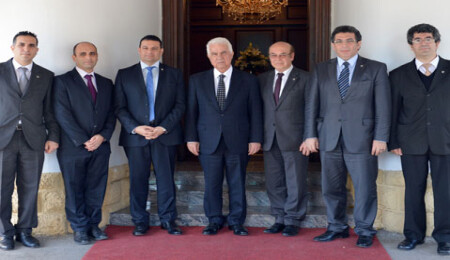 Cumhurbaşkanı Eroğlu GAÜ bilim heyetini kabul etti