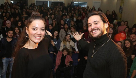 Pelin Akil Altan ve Anıl Altan çiftine, GAÜ'de yoğun ilgi 