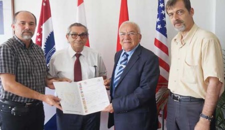 Uluslararası Üniversiteler Arama Kurtarma Konseyi'nden GAÜ'ye teşekkür belgesi