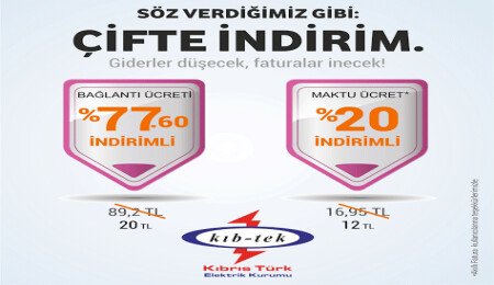 KIB-TEK'ten teknoloji sayesinde, iki indirim birden