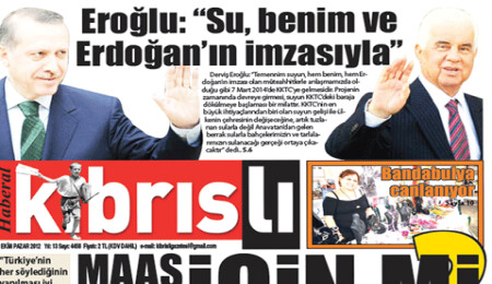 Eroğlu: "Su benim ve Erdoğan'ın imzasıyla"
