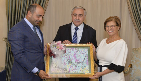 Lefkoşa Yunus Emre Enstitüsü yetkilileri, Akıncı'yı ziyaret etti