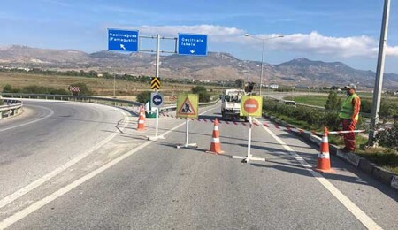 Ercan Yonca Kavşağı ile İskele arasında yol bakım-onarım çalışmaları başladı