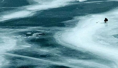 Dünyanın en büyük göllerinden Ontario dondu