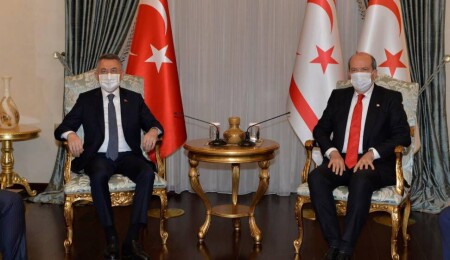 Cumhurbaşkanı Ersin Tatar, Fuat Oktay’ı kabul etti