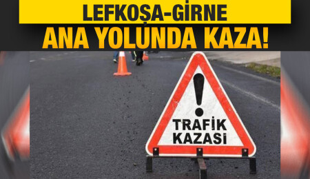 Lefkoşa-Girne ana yolunda trafik kazası: Araç sürücüsü hastaneye kaldırıldı