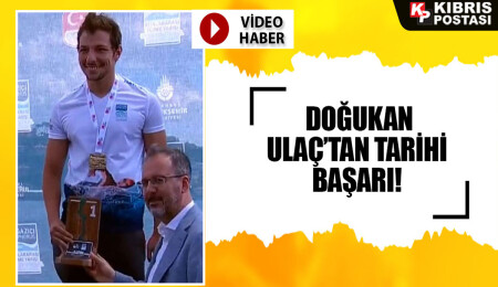 Kıbrıslı sporcu Doğukan Ulaç, Boğaziçi Kıtalararası Yüzme Yarışı’nda birinci geldi, bayrak açamadı...