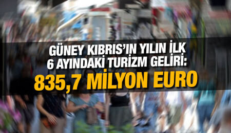 Güney Kıbrıs’ın 2022 yılının ilk 6 ayındaki turizm geliri 835,7 milyon Euro
