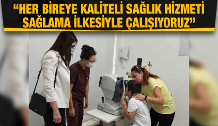 Özel gereksinimli çocuklara Trenyolu Polikliniği'nde pediatrik muayene, göz muayenesi yapıldı