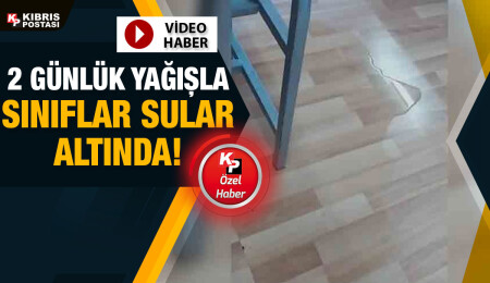 Tuzla Şht. Özdemir Anaokulu'nda sınıfların içine yağmur yağdı!