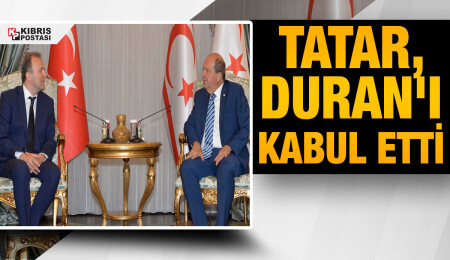 Cumhurbaşkanı Ersin Tatar, Rıdvan Duran'ı kabul etti