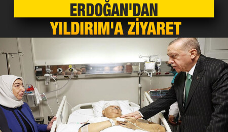 Recep Tayyip Erdoğan, Binali Yıldırım'ı hastanede ziyaret etti