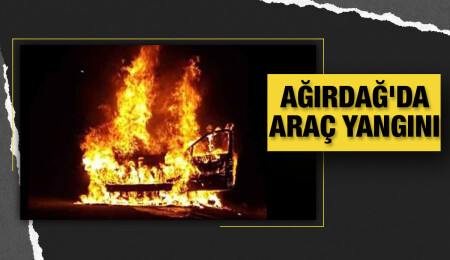 Elektrik aksamları kısa devre yapan araç, alevlere teslim oldu