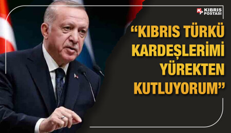 Recep Tayyip Erdoğan, KKTC'nin kuruluşunun 39. yıl dönümünü kutladı