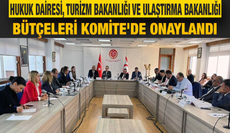 Hukuk Dairesi, Turizm Bakanlığı ve Ulaştırma Bakanlığı bütçeleri Komite'de onaylandı