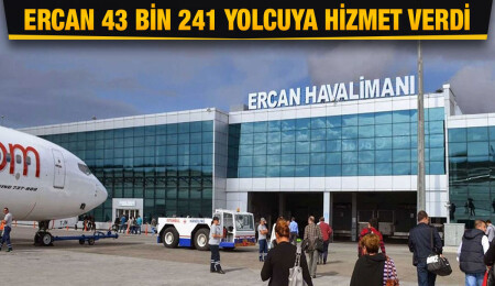 Ercan Havalimanı beş günde 345 uçak ve 43 bin 241 yolcuya hizmet verdi