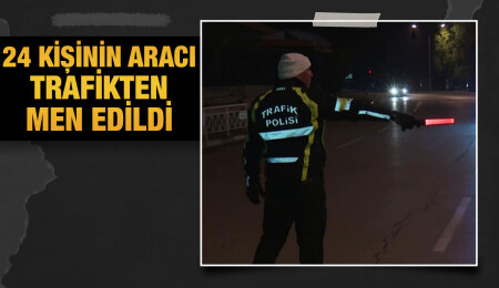 Trafik kontrollerinde 1698 sürücü kontrol edildi, 289 sürücü rapor edildi