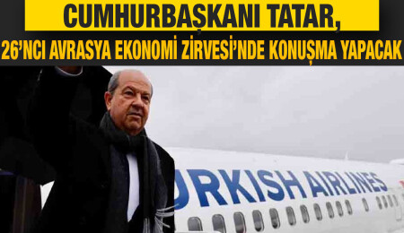 Cumhurbaşkanı Tatar, İstanbul’a gitmek üzere adadan ayrıldı