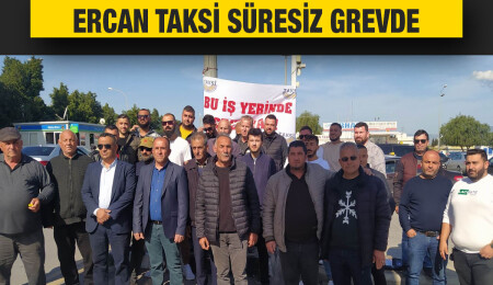 Ercan'da taksiciler bugünden itibaren süresiz grevde