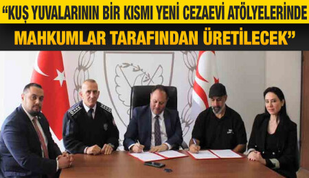 Merkezi Cezaevi ile Kıbrıs Yaban Hayat Araştırma Enstitüsü arasında iş birliği protokolü imzalandı