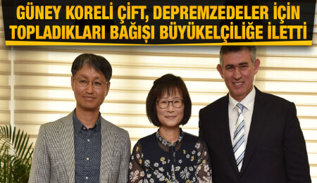 Türkiye'deki depremzedeler için Güney Kore'den toplanan bağış, Büyükelçiliğe teslim edildi