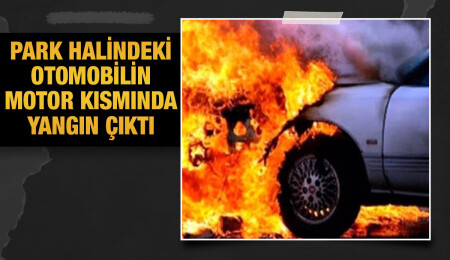 Tepebaşında araç yangını; elektrik kabloları ve motor yandı