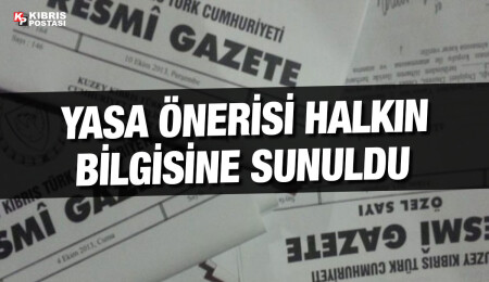 Belediyeler (Değişiklik) Yasa Önerisi, halkın bilgisine sunuldu 