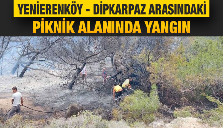 Yenierenköy - Dipkarpaz arasındaki yangın kontrol altına alındı, soğutma çalışması yapılıyor