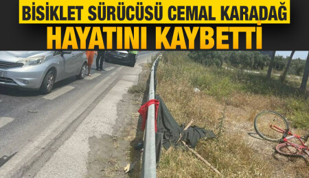 Aslanköy kavşağında aracın çarptığı bisiklet sürücüsü Cemal Karadağ hayatını kaybetti