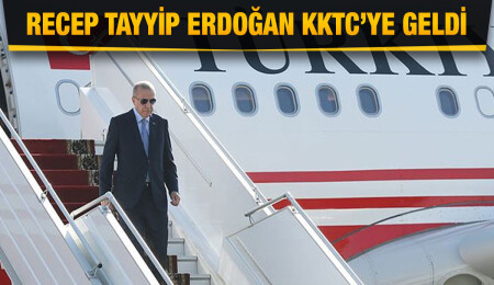 Türkiye Cumhurbaşkanı Erdoğan’ın uçağı yeni Ercan Havalimanı pistine indi