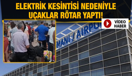 Ercan Havalimanı'nda yaşanan elektrik kesintisi nedeniyle yolcular saatlerdir bekliyor!